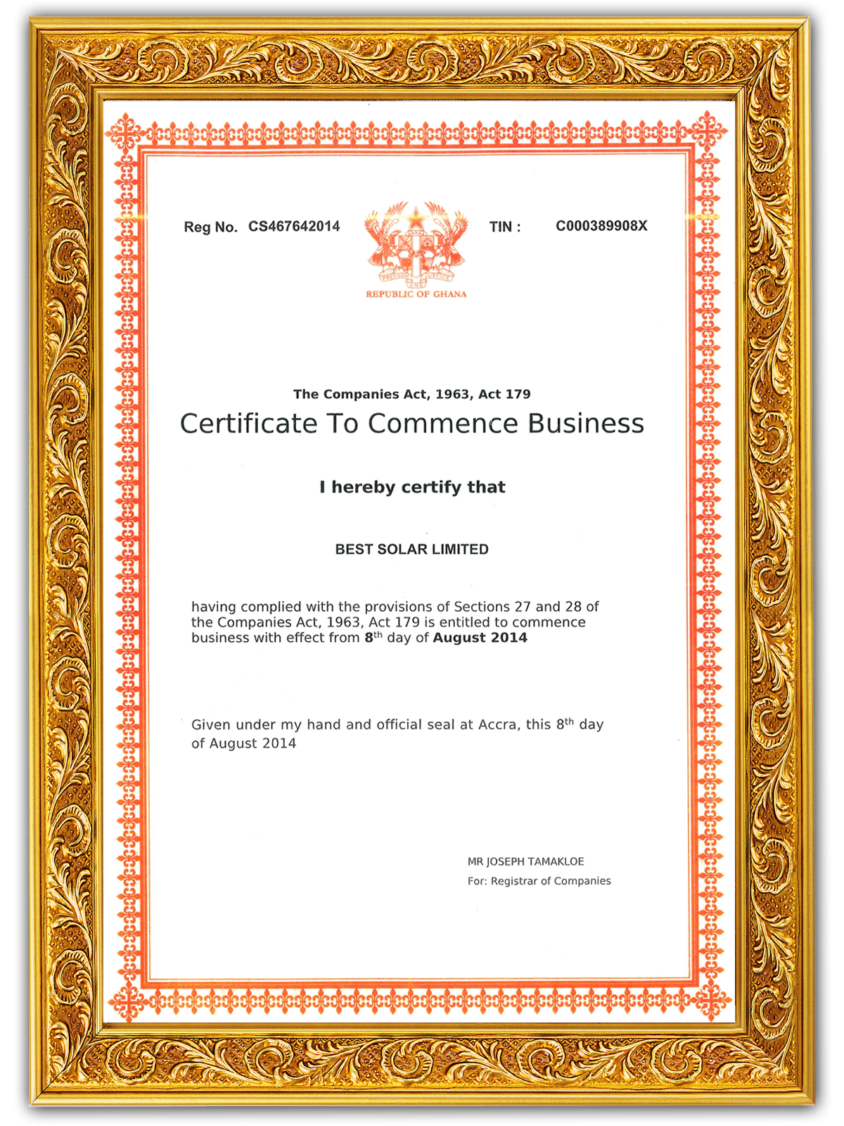 ctcb best solar limited