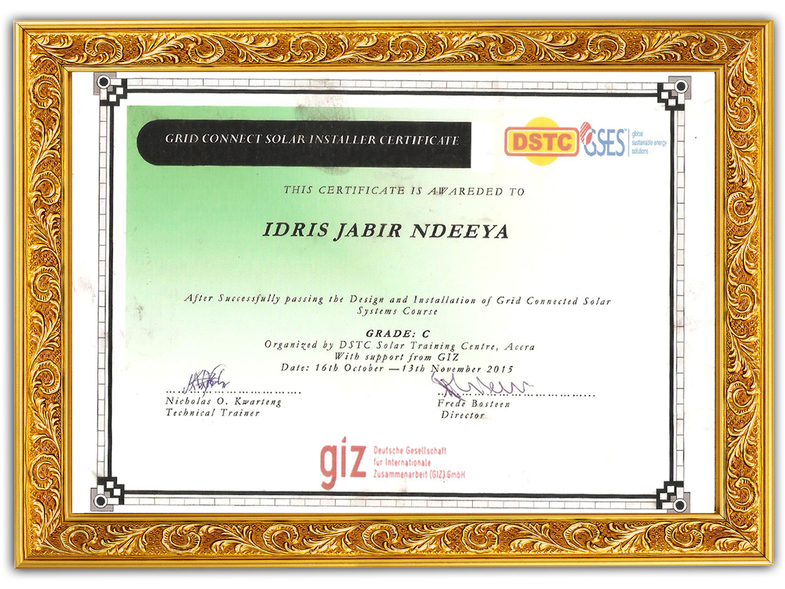 dstc certficate